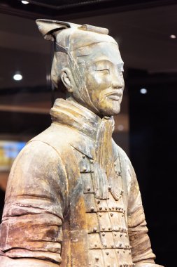 Terracotta Ordusu orta rütbeli subay closeup görünümü