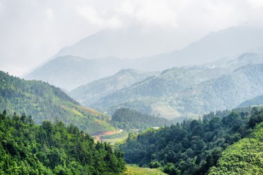 Hoang Lien Dağları manzaralı, Sapa, Vietnam