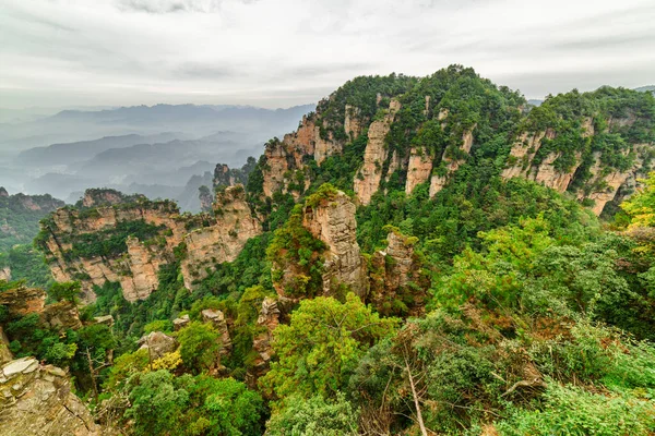 Natural Quartz Sandstone Pillars Tianzi Mountains Avatar Mountains Zhangjiajie National — Stock Photo, Image