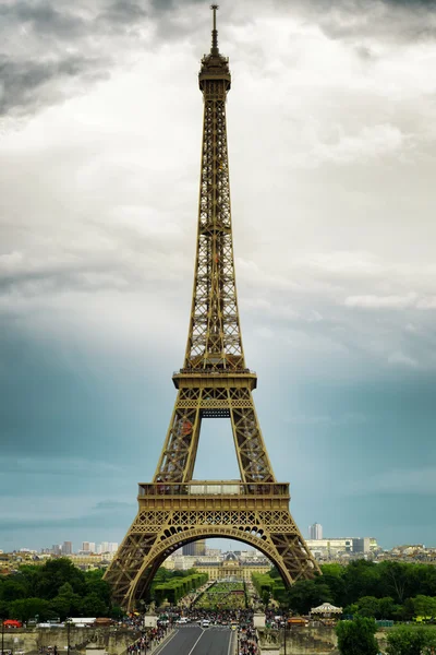 Pohled z Eiffelovy věže, Paříž, Francie. — Stock fotografie