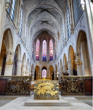 Catholic church of Saint Germain of Auxerre in Paris, France. clipart