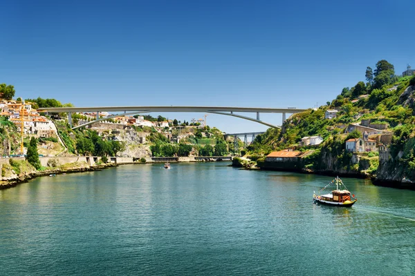 De rivier de Douro in Porto, Portugal. — Stockfoto