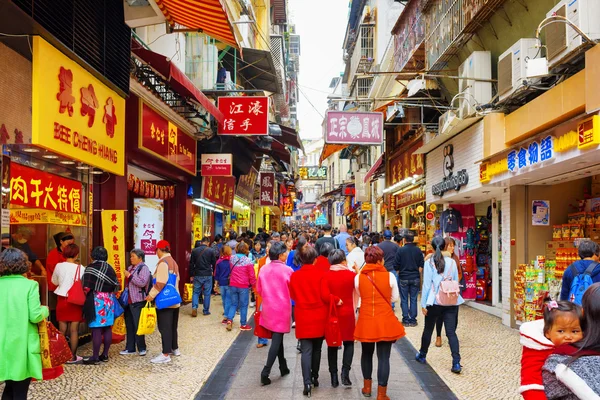 Macau Çin yeni yılı beklentisiyle ticaret — Stok fotoğraf