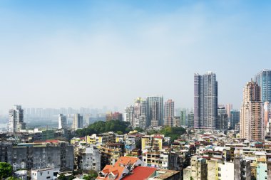 Güzel bir Monte Fort Macau şehir manzarası