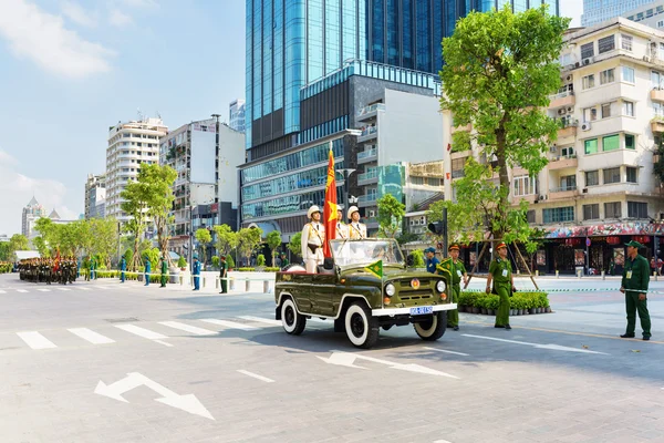 Military parade in Ho Chi Minh City — Stock Photo, Image