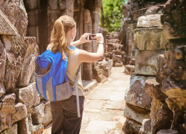 Tapınağın Angkor, Kamboçya'da fotoğrafçılık turizm