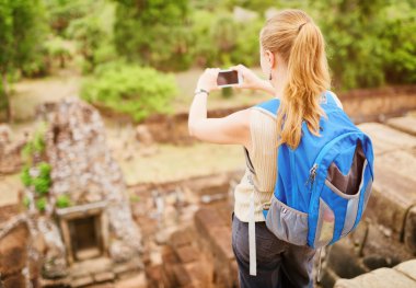Turist alarak resim üstünden Pre Rup, Angkor, Kamboçya