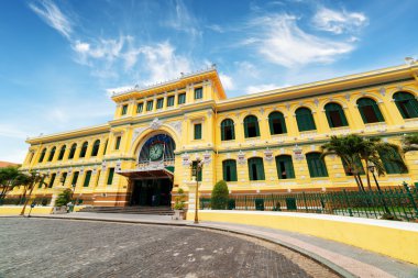Ho Chi Minh şehrindeki Saigon Merkez Postanesi, Vietnam