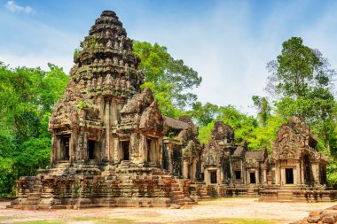 View of main tower of ancient Thommanon temple, Angkor, Cambodia