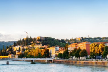 View of Lungadige Re Teodorico at historic centre of Verona