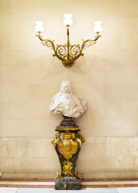 Wall lamp and details of the interior in the Royal Palace of Mad