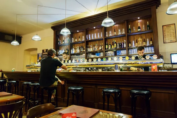 Bar in the Prague beer museum — Stock Photo, Image