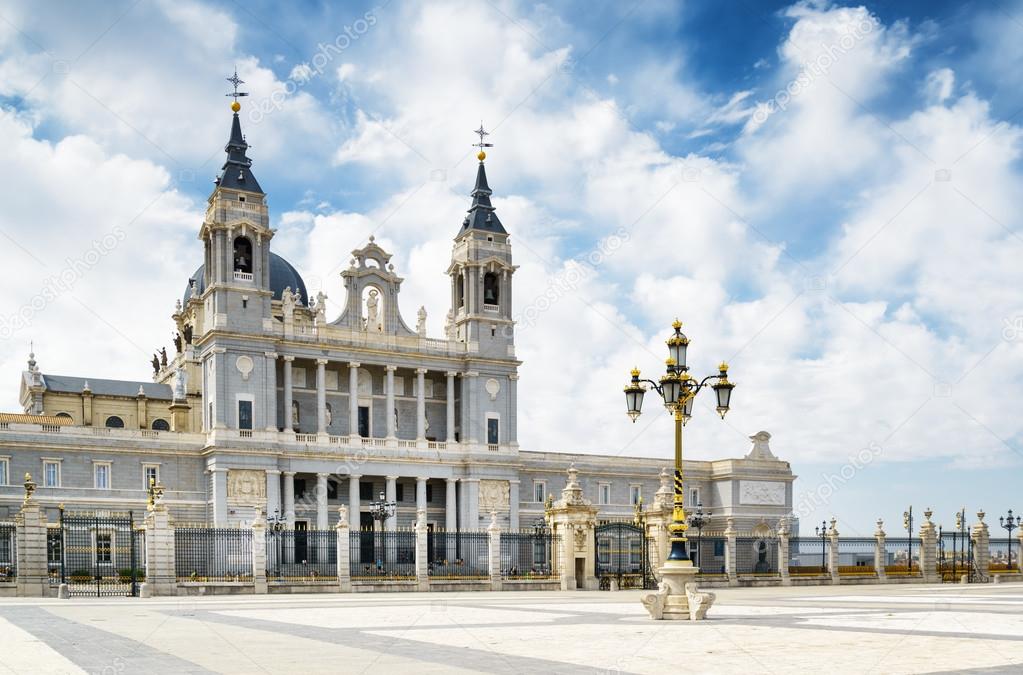 View of the Cathedral of Saint Mary the Royal of La Almudena fro
