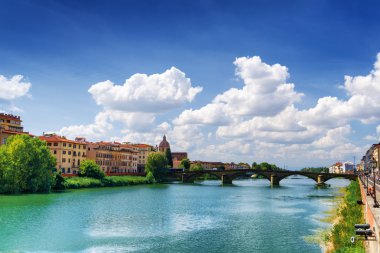 The Ponte alla Carraia over the Arno River in Florence, Italy