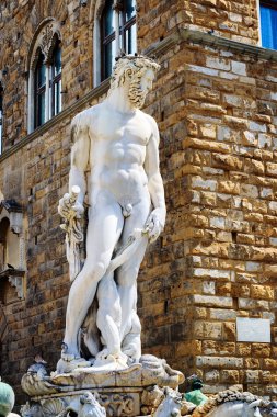 Piazza della Signoria Floransa'da Neptune heykeli