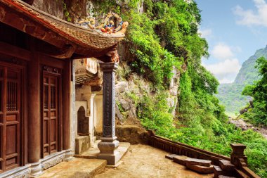 Scenic view of the Bich Dong Pagoda, Ninh Binh, Vietnam