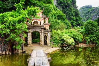 Main gate to the Bich Dong Pagoda, Ninh Binh Province, Vietnam