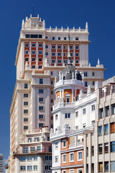 View of the Spain Building (Edificio Espana) in Madrid — Stock Photo, Image