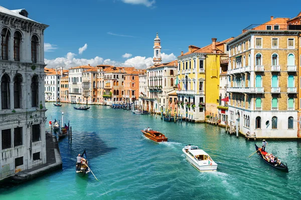 View of the Grand Canal with gondolas in Venice, Italy — Stock Photo, Image