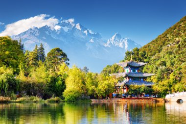 The Moon Embracing Pavilion and the Jade Dragon Snow Mountain