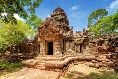 Antik Ta Som Tapınağı Angkor, Siem Reap, Kamboçya'Gopura