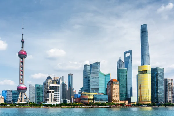 View of Pudong skyline. Lujiazui, Shanghai, China — Stock Photo, Image