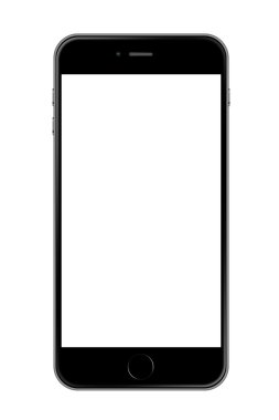 izole beyaz zemin üzerine siyah smartphone