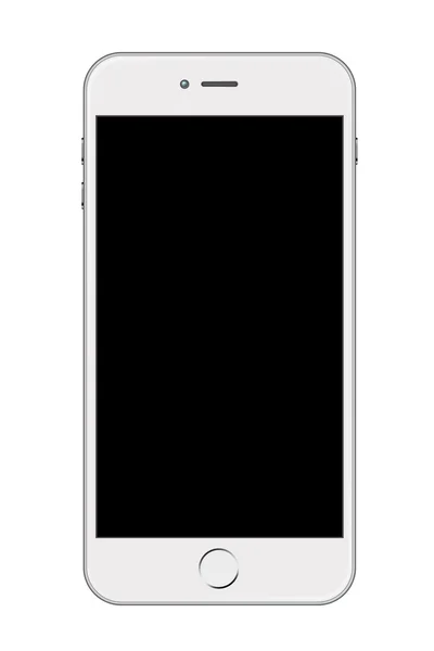 สมาร์ทโฟนสีขาวถูกแยกจากพื้นหลังสีขาว — ภาพถ่ายสต็อก