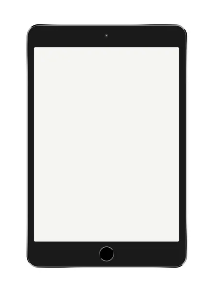 Mały komputer Tablet czarno na białym tle — Zdjęcie stockowe