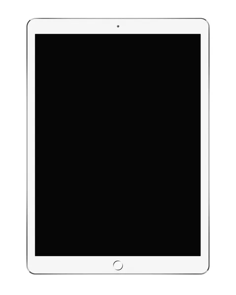 Duży biały Tablet Pc na białym tle — Zdjęcie stockowe