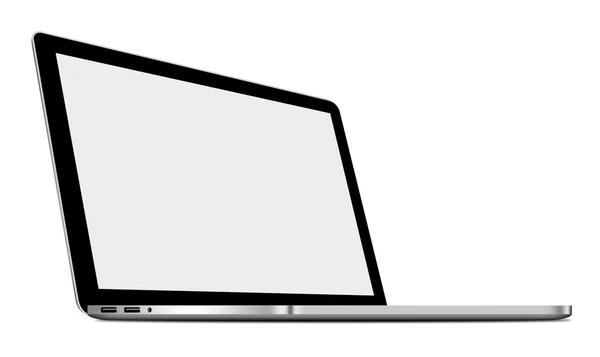 3D ilustracja srebrny laptop na białym tle — Zdjęcie stockowe