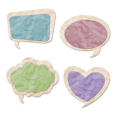 retro konuşma balonları--dan yeniden işleyip kullanı kağıt üzerinde beyaz rengini Multi 