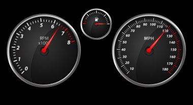 Modern otomatik hız metre siyah, dahil kırpma yolu