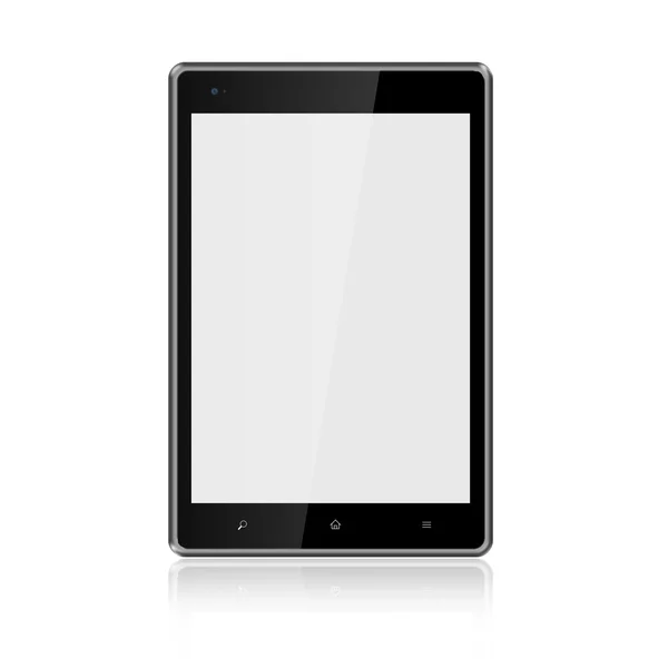 Tablet computador com tela em branco no fundo branco, Incluído c — Fotografia de Stock