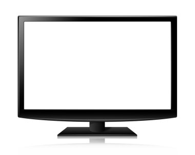 Düz ekran tv lcd veya led gerçekçi resimde boş scre ile