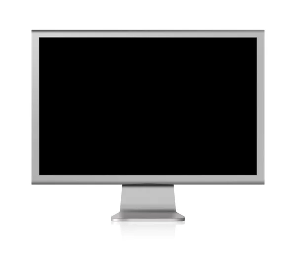 白い背景の上の空白の画面とコンピューター画面液晶 — ストック写真