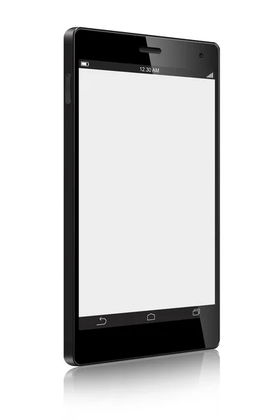 Inteligentny telefon z ekranem dotykowym na białym tle — Zdjęcie stockowe