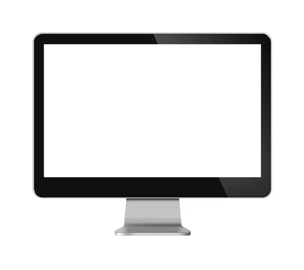 电脑显示器液晶屏幕在白色背景上 — 图库照片