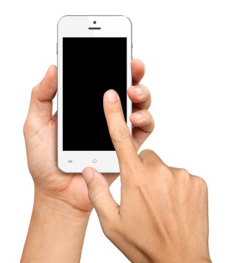 El ve beyaz Smartphone Dokunmatik
