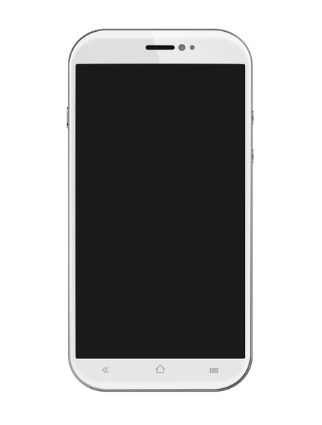 흰색 배경에서 분리 된 흰색 스마트폰 — 스톡 사진