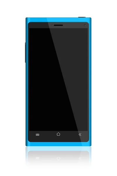 Modré Smartphone na bílém pozadí — Stock fotografie