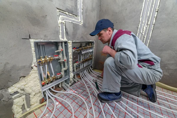 Pipefitter zavřít — Stock fotografie