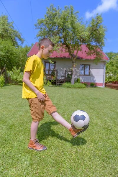 Boy with ball — Stock Photo, Image