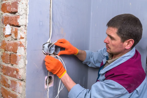 Electrician close up — Stock Photo, Image