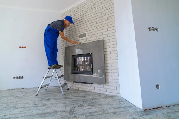 Fireplace close up — Stock Photo, Image