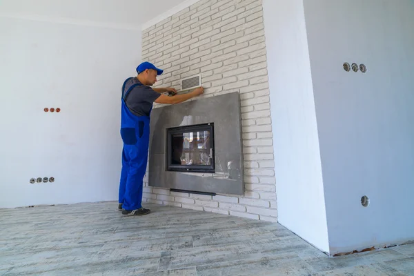 Fireplace close up — Stock Photo, Image