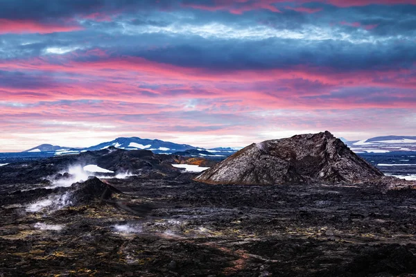 Lavasfältet i Leirhnjukur — Stockfoto