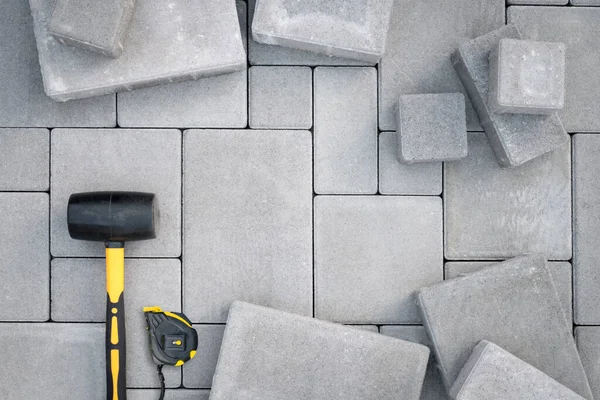 Pavimentación piedras pavimentación fondo — Foto de Stock