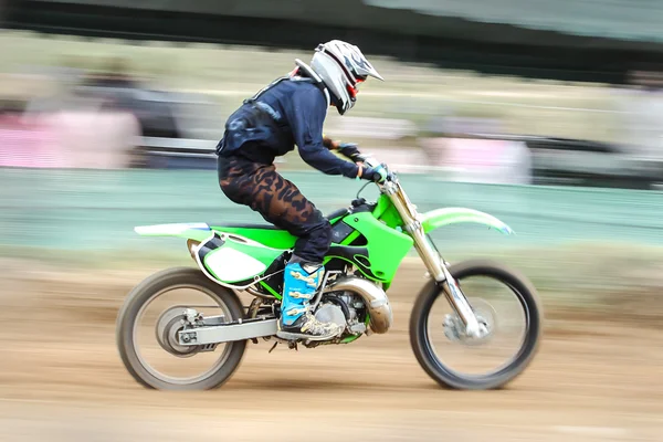 Pohybu rozmazaný motokrosu — Stock fotografie