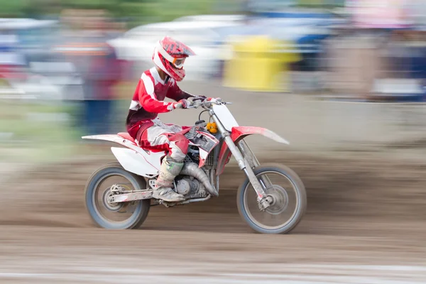 Motocross elmosódott mozgás — Stock Fotó